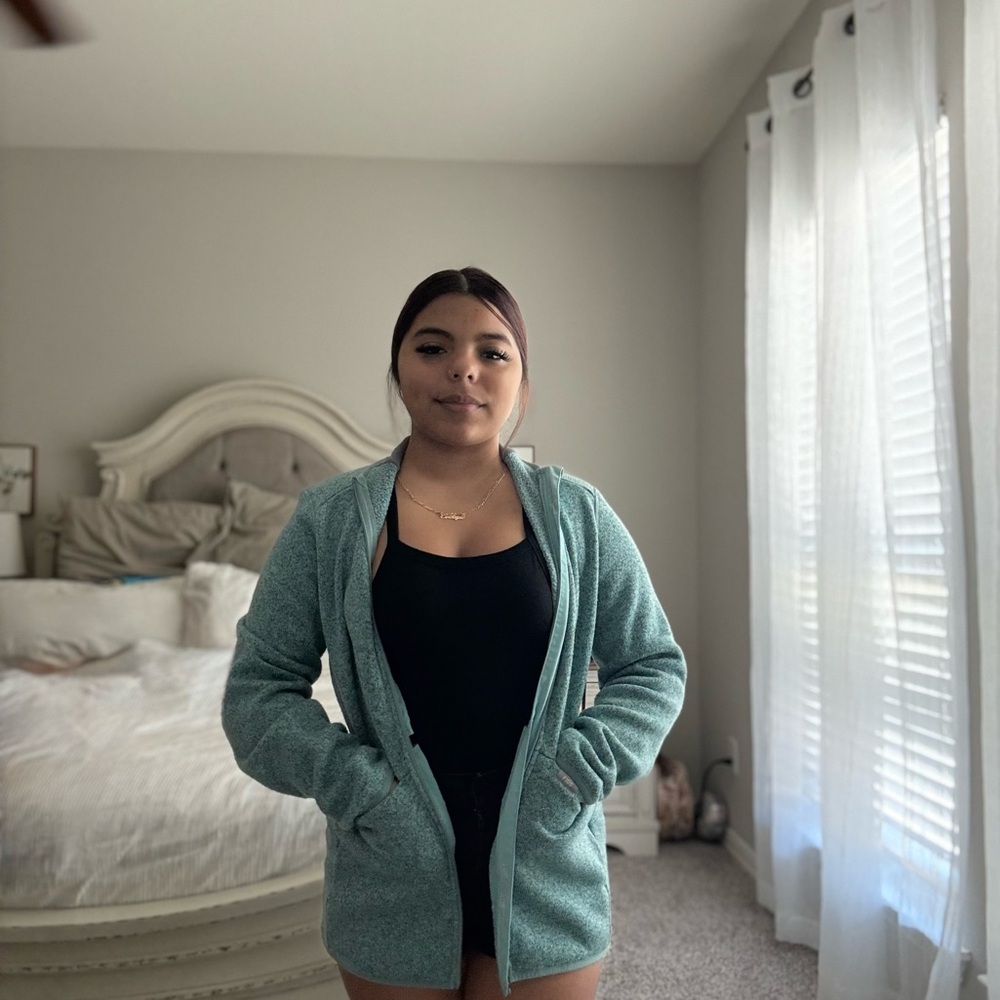 Figs Women's Light Blue Hooded Cardigan